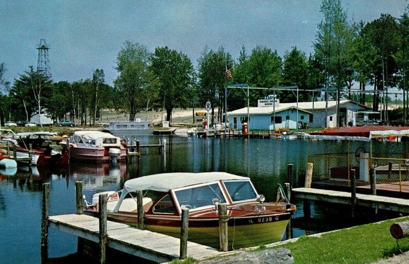 Tamarac Village (Tamarac Harbor and Trailer Park) - Vintage Postcard (newer photo)